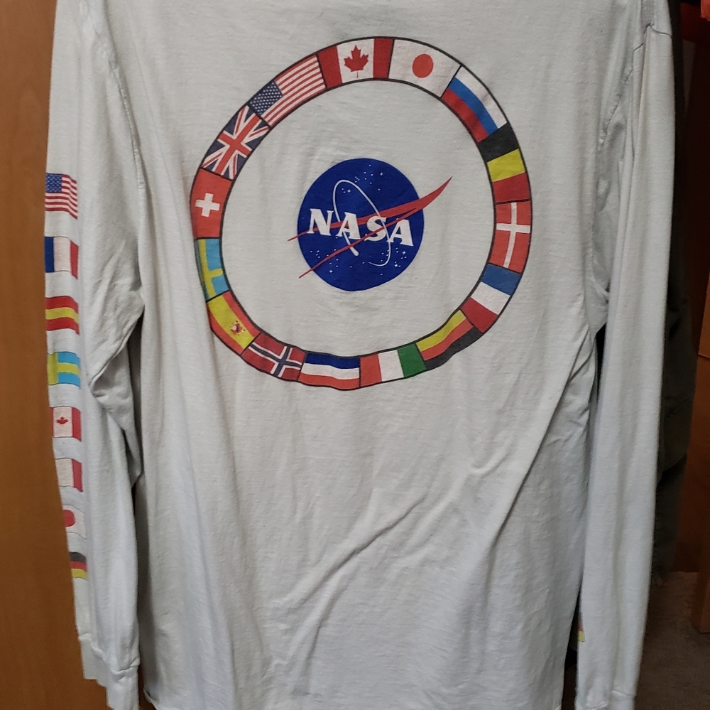 White Long Sleeve NASA T-Shirt